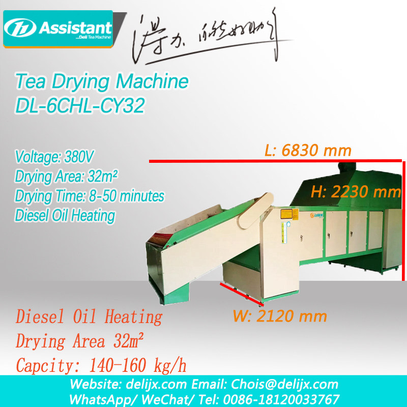 băng tải công nghiệp loại lò vi sóng thảo mộc lá máy sấy / máy sấy trà vi sóng dl-6chl-cy24